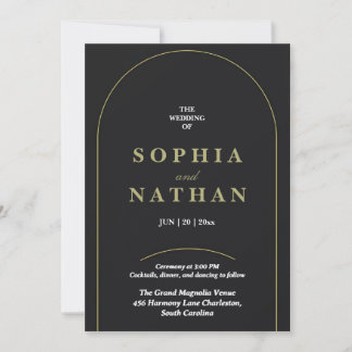 Élégante carte d'invitation de mariage