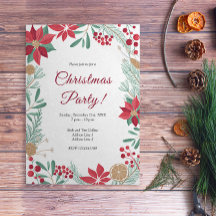 Élégante carte d'invitation Festive de Noël