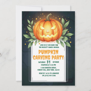 Elégante carte d'invitation Halloween   Jack-o’-La