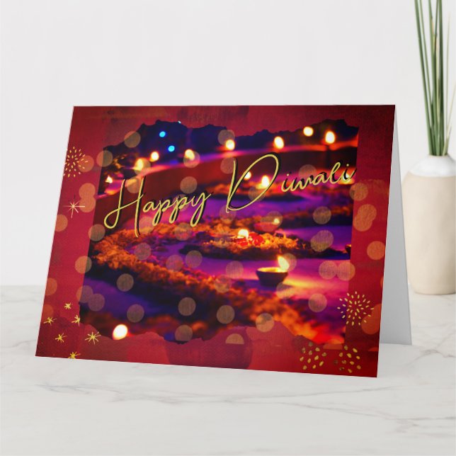 Elégante carte Diwali (Devant)