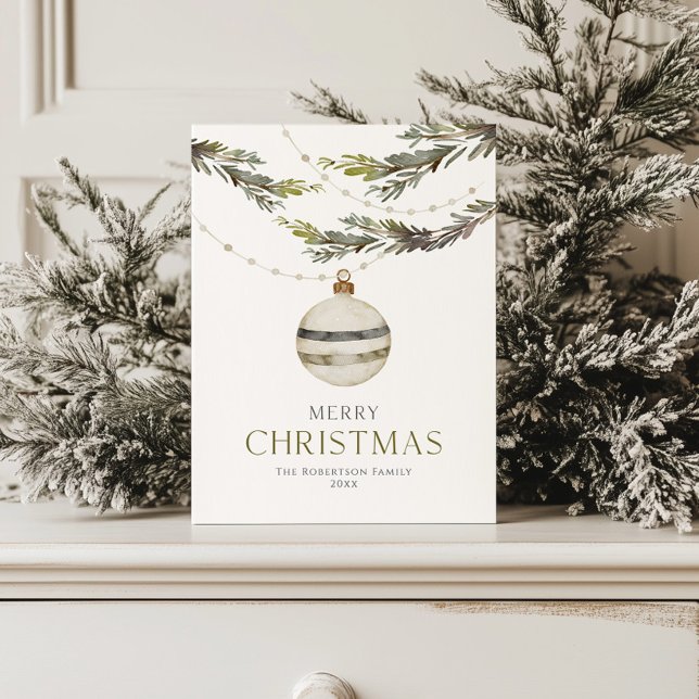 Elégante carte d'ornement de Noël (Créateur téléchargé)