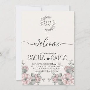Elégante carte faire-part de mariage beige