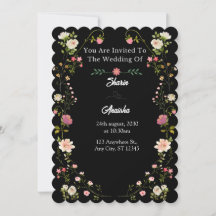 Elégante carte Faire-part de mariage florale