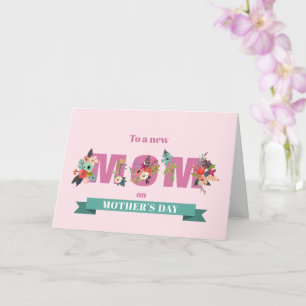 Elégante carte Floral First Mother's Day Card