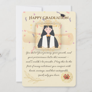 Élégante carte Gold Graduation