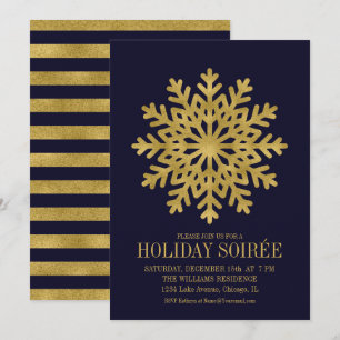 Elégante carte Gold Snowflake