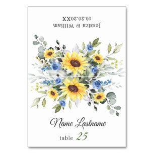 Elégante carte Mariage Eucalyptus tournesol