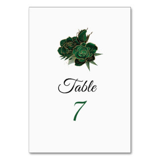 Elégante Carte Mariage Verte Et Or