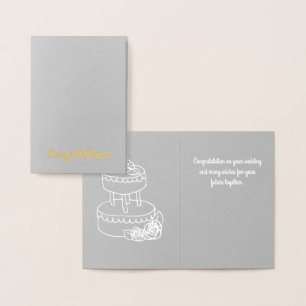 Élégante carte mini-Mariage
