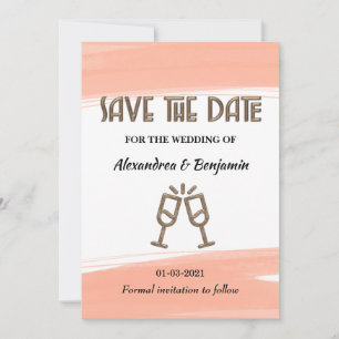 Élégante Carte Moderne Aquarelle Rose pour Sauvega