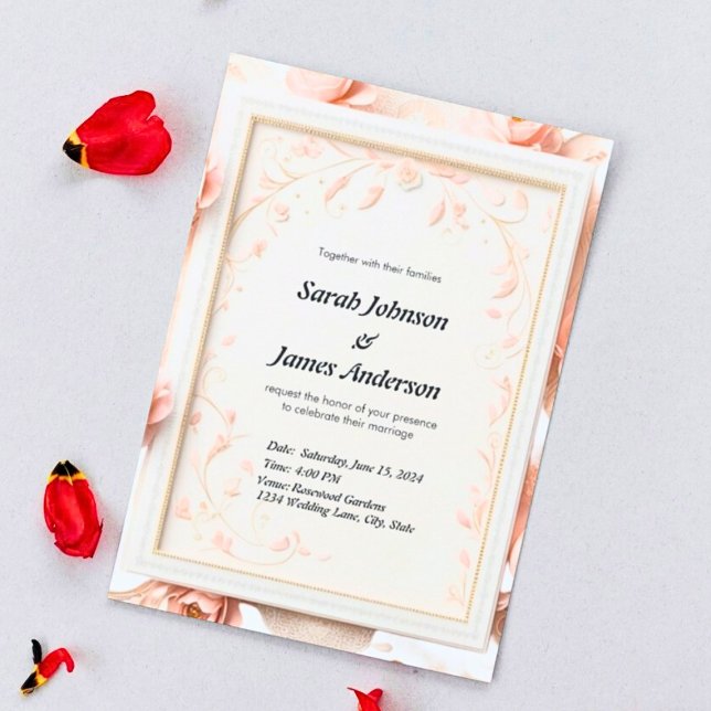 Élégante carte personnalisée d'invitation de maria (Créateur téléchargé)