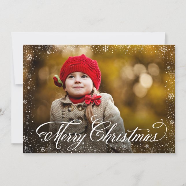 Elégante carte photo de Noël (Devant)