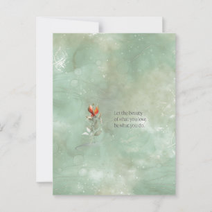 Elégante carte postale de citation florale
