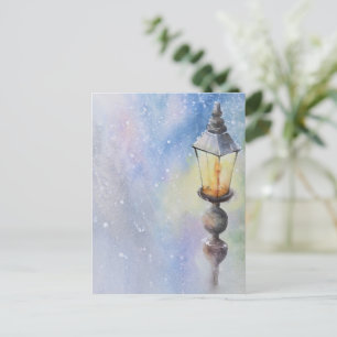 Elégante carte postale Lampe de Noël Aquarelle