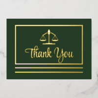 Elégante carte postale Merci de procureur