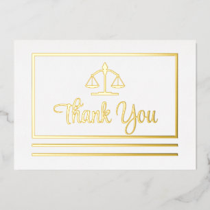 Elégante carte postale Merci de procureur