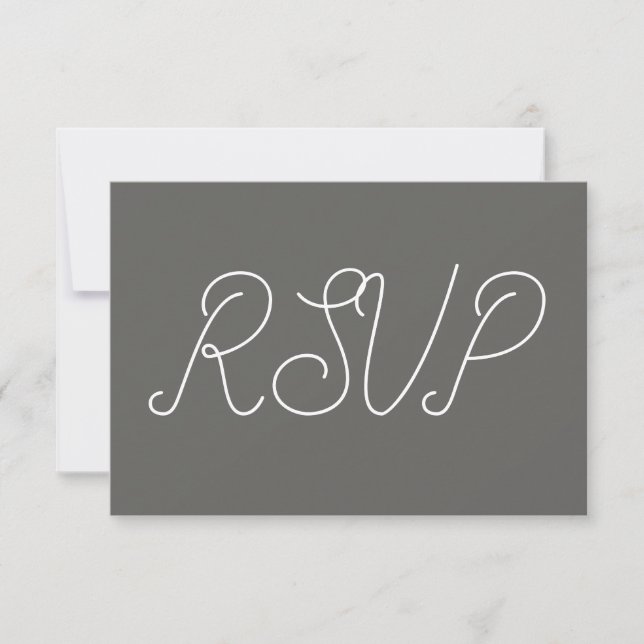 Elégante carte "RSVP" (Devant)