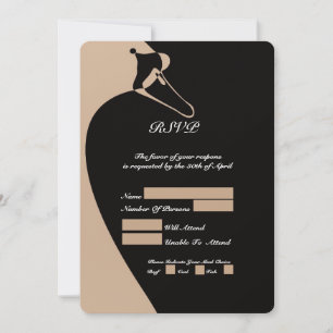 Elégante carte RSVP Swan