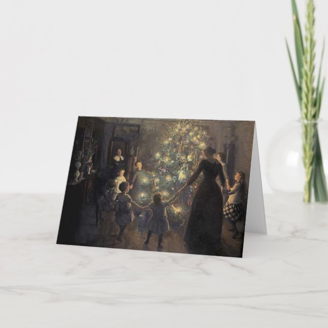 Elégante carte Vintage Christmas Tree Card (Devant)