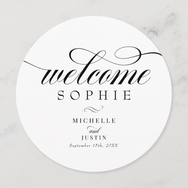 Elégante Cartes De Lieu De Mariage | Menu (Devant)