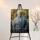 Élégante célébration de la vie Script photo Funéra