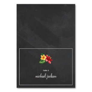 Elégante Chalkboard Floral Mariage Carte Place