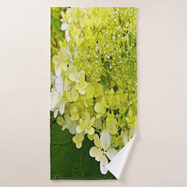Élégante Chartreuse Vert Limelight Hydrangea (Serviette de bain)