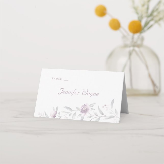 Elégante Chinoiserie florale mariage cartes de pla (Devant)