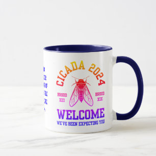 Élégante CICADA 2024 Broods ACCUEILLE Mug Souvenir