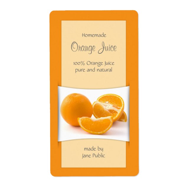 Elégante confiture de jus d'orange (Devant)
