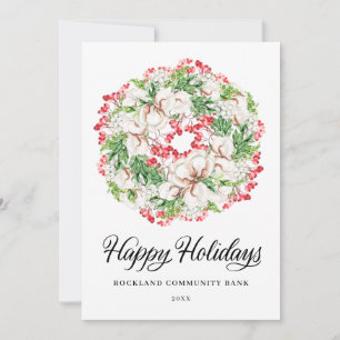 Elégante couronne de Noël Carte de vacances d'entr