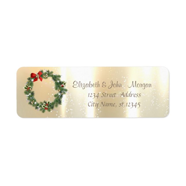 Elégante, Couronne de Noël d'or, Vacances (Devant)