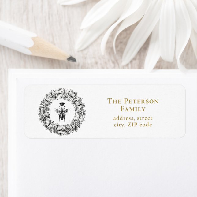 Élégante couronne de papillon d'abeille de la rein (En situation)