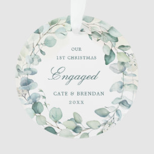 Élégante couronne verte Eucalyptus Engagée Photo