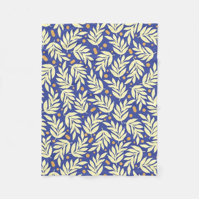 Élégante couverture en polaire Feuille, petite 30" (Devant)