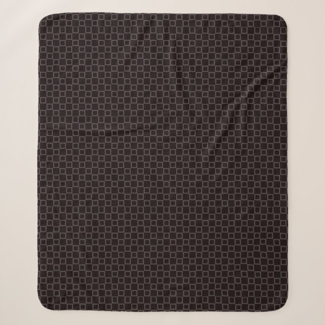 Élégante couverture Sherpa marron classique (Devant)
