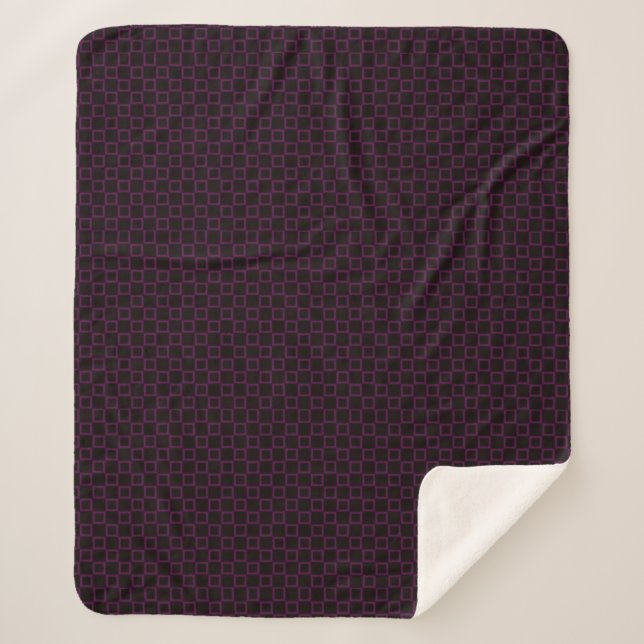 Élégante couverture Sherpa violet et noire classiq (Devant)