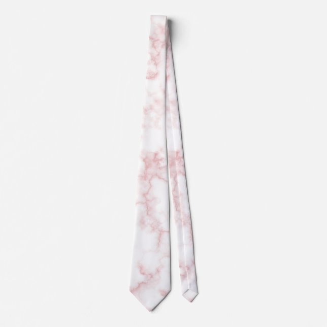 Élégante Cravate en marbre rose (Devant)