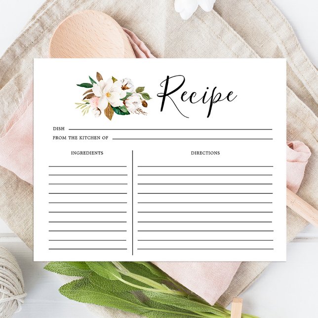 Elégante Cuisine Florale Recettes Cartes (Créateur téléchargé)