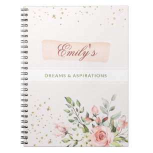 Elégante Dames Journal Fille Floral Pastel Rose Ch