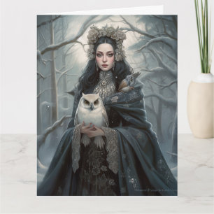 Élégante Déesse Imaginaire Yuletide Carte de voeux