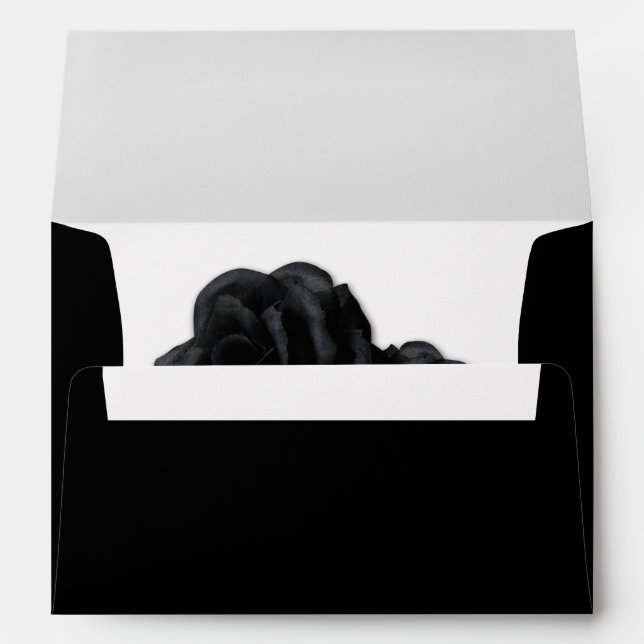 Elégante dentelle noire rose enveloppes (Dos (Bas))