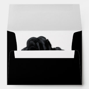 Elégante dentelle noire rose enveloppes