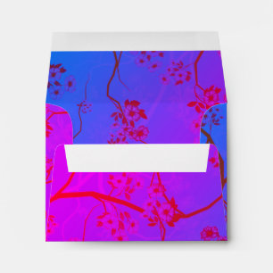 Élégante enveloppe colorée en fleurs de cerises
