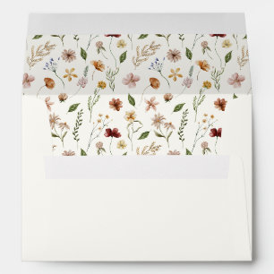 Élégante enveloppe de Baby shower Fleur sauvage cr