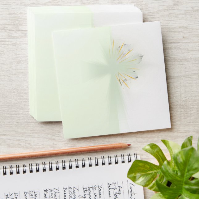 Elégante enveloppe de baptême de croix abstraite (Stacked)