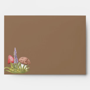 Elégante enveloppe de bois de champignon d'aquarel