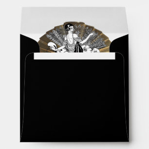 Élégante enveloppe de Carré Mariage Art Déco Gatsb