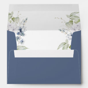 Élégante enveloppe de Mariage de la marine et de l