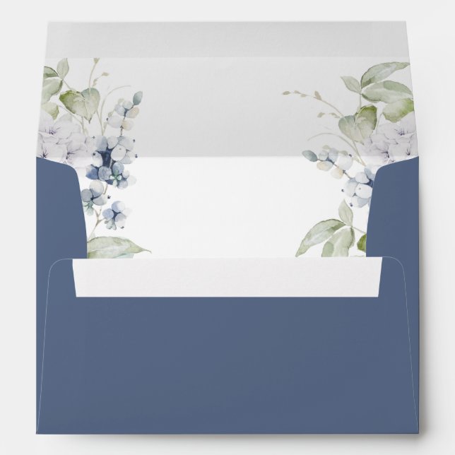Élégante enveloppe de Mariage de la marine et de l (Dos (Bas))
